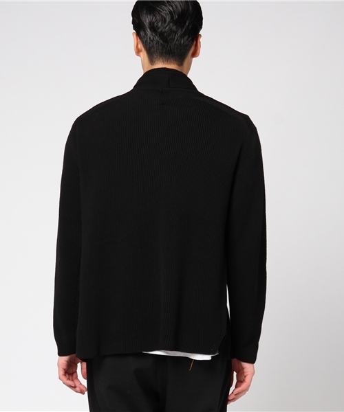 BATONER(バトナー)の「【BATONER】両畦ショールカラー(カーディガン/ボレロ・メンズ・ホワイト/ブラック/ワイン・S/M)」の5枚目の写真