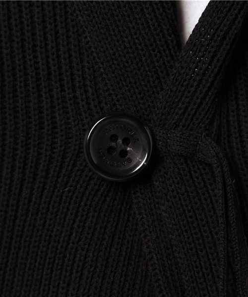 BATONER(バトナー)の「【BATONER】両畦ショールカラー(カーディガン/ボレロ・メンズ・ホワイト/ブラック/ワイン・S/M)」の10枚目の写真