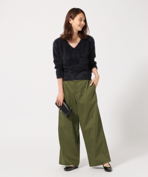 GLOBAL WORK（グローバルワーク）の「ソフトフェザープルオーバー長袖/771970 （ニット/セーター・レディース・ネイビー/グレー/ブルー/ワインレッド/ライトグリーン/ベージュ/グレー系その他・SMALL/MEDIUM/LARGE）」の22枚目の写真