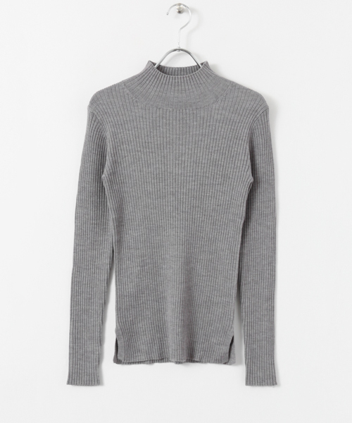 URBAN RESEARCH（アーバンリサーチ）の「ウォッシャブルリブハイネックニット（ニット/セーター・レディース・ブラック/パープル/ブラウン/グレー/オフホワイト・FREE）」の13枚目の写真