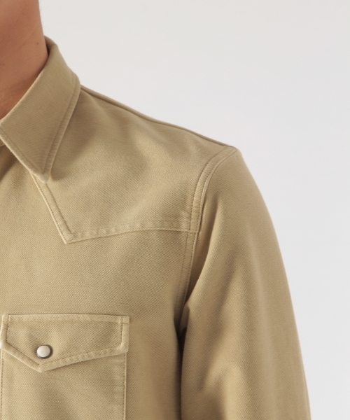 BAYFLOW（ベイフロー）の「BAYFLOW／カットツイル硫化ウエスタンシャツ　18SS（シャツ/ブラウス・メンズ・ピンク/ブルー/ベージュ・LARGE/MEDIUM/SMALL）」の10枚目の写真