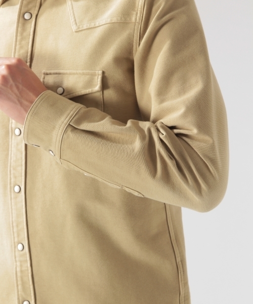 BAYFLOW（ベイフロー）の「BAYFLOW／カットツイル硫化ウエスタンシャツ　18SS（シャツ/ブラウス・メンズ・ピンク/ブルー/ベージュ・LARGE/MEDIUM/SMALL）」の17枚目の写真