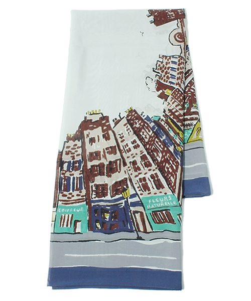 Elephant Blanc（エレファンブラン）の「Elephant Blanc/ORIGINAL SCARF（バンダナ/スカーフ・メンズ・ネイビー/オレンジ・FREE）」の2枚目の写真