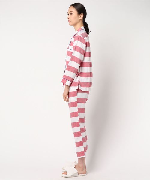 SHIPS Days（シップスデイズ）の「SHIPS Days:ボーダーパジャマ（ルームウェア/パジャマ・レディース・レッド・M～Ｌ/S～Ｍ）」の2枚目の写真