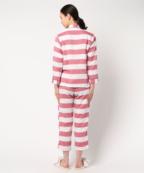 SHIPS Days（シップスデイズ）の「SHIPS Days:ボーダーパジャマ（ルームウェア/パジャマ・レディース・レッド・M～Ｌ/S～Ｍ）」の3枚目の写真