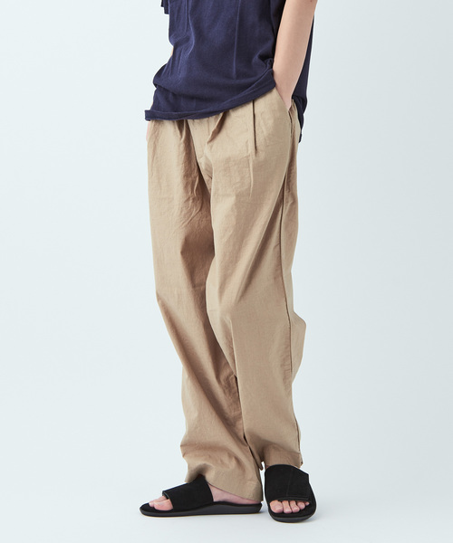 CIAOPANIC（チャオパニック）の「綿麻ストレッチツータックイージーパンツ（その他パンツ・メンズ・ブラック/ベージュ/ネイビー・L/M）」の2枚目の写真