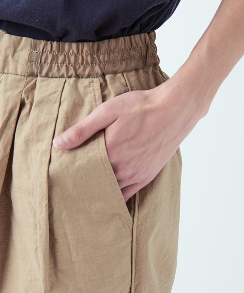 CIAOPANIC（チャオパニック）の「綿麻ストレッチツータックイージーパンツ（その他パンツ・メンズ・ブラック/ベージュ/ネイビー・L/M）」の6枚目の写真