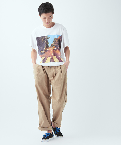 CIAOPANIC（チャオパニック）の「綿麻ストレッチツータックイージーパンツ（その他パンツ・メンズ・ブラック/ベージュ/ネイビー・L/M）」の5枚目の写真