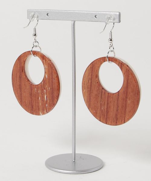 チャイハネ（チャイハネ）の「【チャイハネ】透かし模様ロータスピアス（ピアス（両耳用）・レディース・ホワイト/ブラウン/ターコイズブルー・FREE）」の7枚目の写真