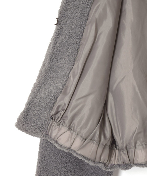 w closet（ダブルクローゼット）の「【WEB限定】ブークレショート丈ジャケット_（ノーカラージャケット・レディース・キャメル/ベージュ/グレー・FREE）」の15枚目の写真