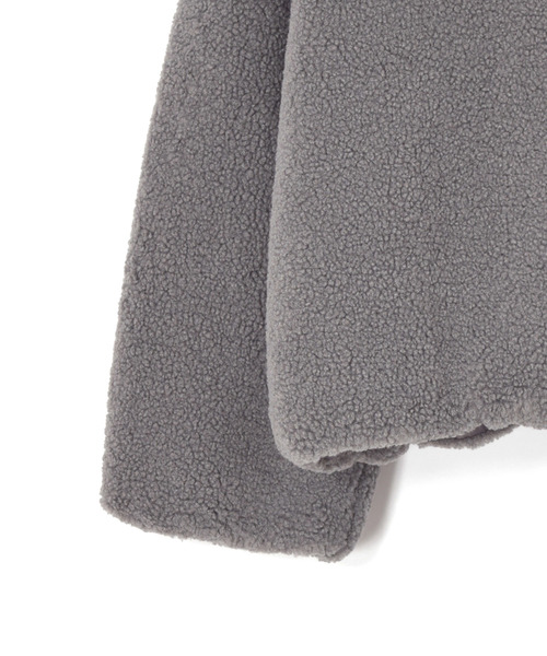 w closet（ダブルクローゼット）の「【WEB限定】ブークレショート丈ジャケット_（ノーカラージャケット・レディース・キャメル/ベージュ/グレー・FREE）」の21枚目の写真