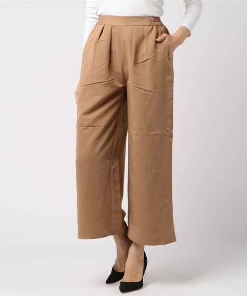 AMERICAN HOLIC(アメリカンホリック)の「・バックポケット付ワイドパンツ(その他パンツ・レディース・ブラック/ベージュ/ネイビー/グリーン/ブラウン/ブルー/チャコールグレー・M/L)」の5枚目の写真