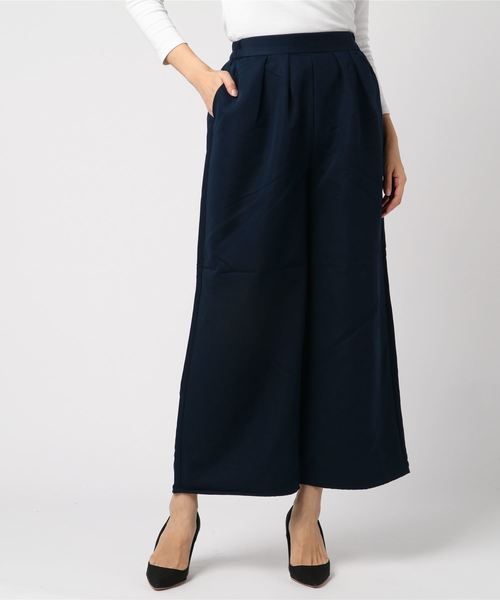 AMERICAN HOLIC(アメリカンホリック)の「・バックポケット付ワイドパンツ(その他パンツ・レディース・ブラック/ベージュ/ネイビー/グリーン/ブラウン/ブルー/チャコールグレー・M/L)」の2枚目の写真