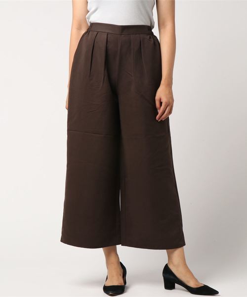 AMERICAN HOLIC(アメリカンホリック)の「・バックポケット付ワイドパンツ(その他パンツ・レディース・ブラック/ベージュ/ネイビー/グリーン/ブラウン/ブルー/チャコールグレー・M/L)」の4枚目の写真