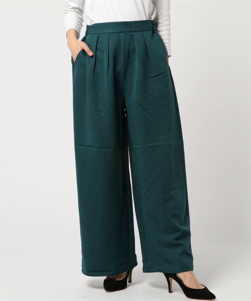 AMERICAN HOLIC(アメリカンホリック)の「・バックポケット付ワイドパンツ(その他パンツ・レディース・ブラック/ベージュ/ネイビー/グリーン/ブラウン/ブルー/チャコールグレー・M/L)」の6枚目の写真