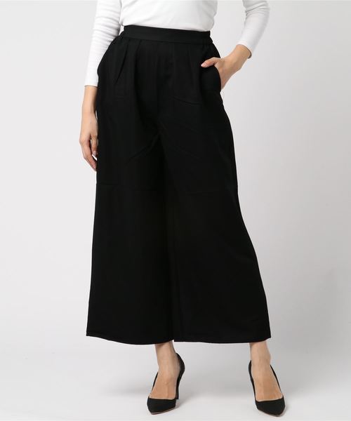 AMERICAN HOLIC(アメリカンホリック)の「・バックポケット付ワイドパンツ(その他パンツ・レディース・ブラック/ベージュ/ネイビー/グリーン/ブラウン/ブルー/チャコールグレー・M/L)」の3枚目の写真