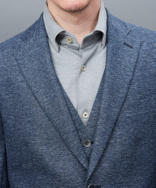 RECENCY OF MINE(リーセンシー オブ マイン)の「【Recency of Mine/セットアップ対応】カラミストレッチジャケット(テーラードジャケット・メンズ・ベージュ/グレー/ネイビー/ブルー系その他・44/46/48/50)」の8枚目の写真