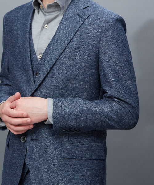 RECENCY OF MINE(リーセンシー オブ マイン)の「【Recency of Mine/セットアップ対応】カラミストレッチジャケット(テーラードジャケット・メンズ・ベージュ/グレー/ネイビー/ブルー系その他・44/46/48/50)」の9枚目の写真