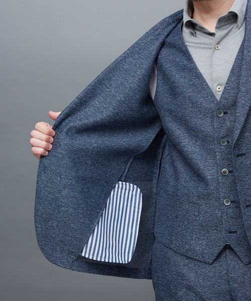 RECENCY OF MINE(リーセンシー オブ マイン)の「【Recency of Mine/セットアップ対応】カラミストレッチジャケット(テーラードジャケット・メンズ・ベージュ/グレー/ネイビー/ブルー系その他・44/46/48/50)」の13枚目の写真