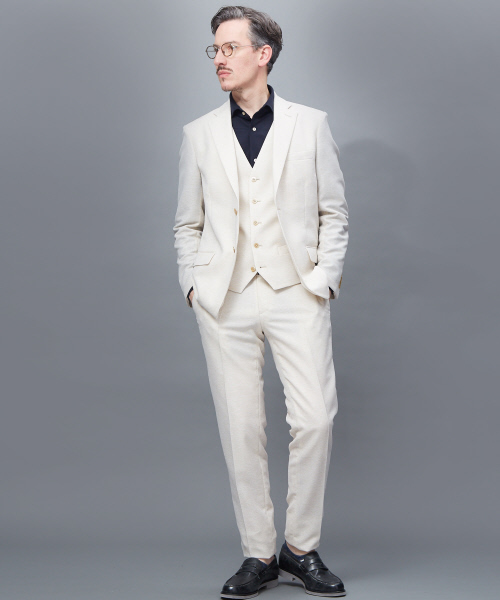 RECENCY OF MINE(リーセンシー オブ マイン)の「【Recency of Mine/セットアップ対応】カラミストレッチジャケット(テーラードジャケット・メンズ・ベージュ/グレー/ネイビー/ブルー系その他・44/46/48/50)」の17枚目の写真