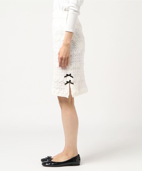 PINKHOUSE CHELSEA（ピンクハウスチェルシー）の「バルファスレーススカート（スカート・レディース・ホワイト/ブラック/ベージュ・SMALL/MEDIUM）」の8枚目の写真