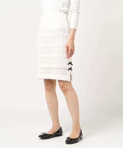 PINKHOUSE CHELSEA（ピンクハウスチェルシー）の「バルファスレーススカート（スカート・レディース・ホワイト/ブラック/ベージュ・SMALL/MEDIUM）」の5枚目の写真