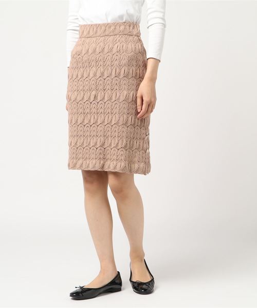 PINKHOUSE CHELSEA（ピンクハウスチェルシー）の「バルファスレーススカート（スカート・レディース・ホワイト/ブラック/ベージュ・SMALL/MEDIUM）」の4枚目の写真