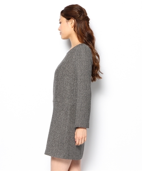 Soareak(ソアリーク)の「バックファスナーツイードワンピース(ワンピース・レディース・ベージュ/レッド/ブラック・SMALL/MEDIUM)」の5枚目の写真