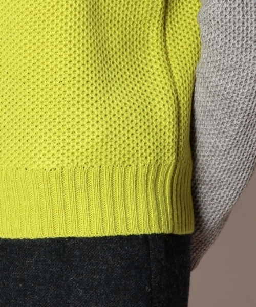 BEAUTY&YOUTH UNITED ARROWS(ビューティーアンドユースユナイテッドアローズ)の「BYBC 袖バイカラーショートクルーネックニット ◆(ニット/セーター・レディース・ホワイト/ブラック/イエロー・フリー)」の9枚目の写真