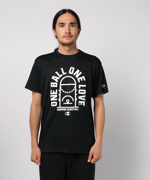 Champion(チャンピオン)の「【Champion/チャンピオン】メンズ E-MOTION プラクティスTシャツ(Tシャツ/カットソー・メンズ・ライム/ネイビー/ブラック/グレー/ホワイト・MEDIUM/LARGE)」の2枚目の写真