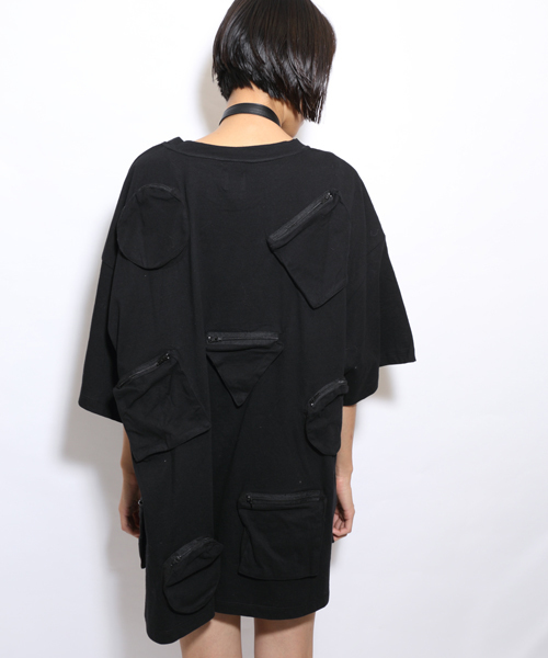 i(アイ)の「○△□ポケットT(Tシャツ/カットソー・レディース・ホワイト/ブラック・フリ-)」の6枚目の写真