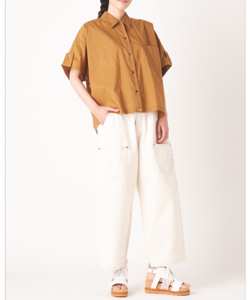 mercibeaucoup,（メルシーボークー）の「Ｂ：うしろまえ切りっぱ（デニムパンツ・レディース・オフホワイト/ブルー・0/01/03）」の13枚目の写真