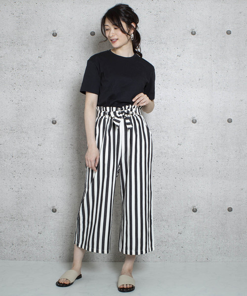 LUGG NAGG(ラグナグ)の「【Jewelobe/ ジュエローブ】デニムハイウエストワイドパンツ(その他パンツ・レディース・ブラック/ネイビー/サックスブルー/ブルー・FREE)」の9枚目の写真