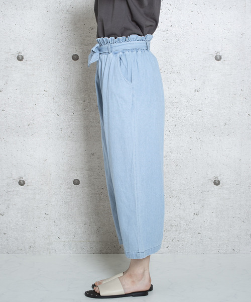 LUGG NAGG(ラグナグ)の「【Jewelobe/ ジュエローブ】デニムハイウエストワイドパンツ(その他パンツ・レディース・ブラック/ネイビー/サックスブルー/ブルー・FREE)」の12枚目の写真