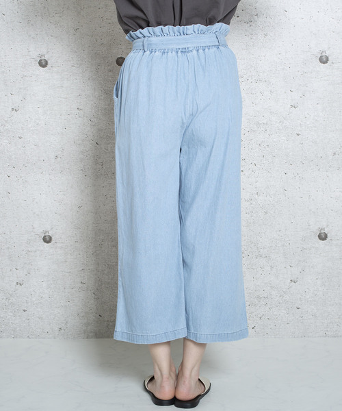 LUGG NAGG(ラグナグ)の「【Jewelobe/ ジュエローブ】デニムハイウエストワイドパンツ(その他パンツ・レディース・ブラック/ネイビー/サックスブルー/ブルー・FREE)」の13枚目の写真