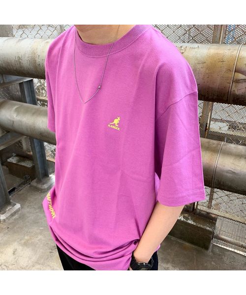 KANGOL(カンゴール)の「【KANGOL/カンゴール】ロゴビッグTEE /別注Tシャツ(Tシャツ/カットソー・メンズ・ホワイト/ブラック/ラベンダー・MEDIUM/LARGE/X-LARGE)」の6枚目の写真
