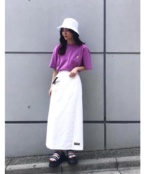 KANGOL(カンゴール)の「【KANGOL/カンゴール】ロゴビッグTEE /別注Tシャツ(Tシャツ/カットソー・メンズ・ホワイト/ブラック/ラベンダー・MEDIUM/LARGE/X-LARGE)」の4枚目の写真