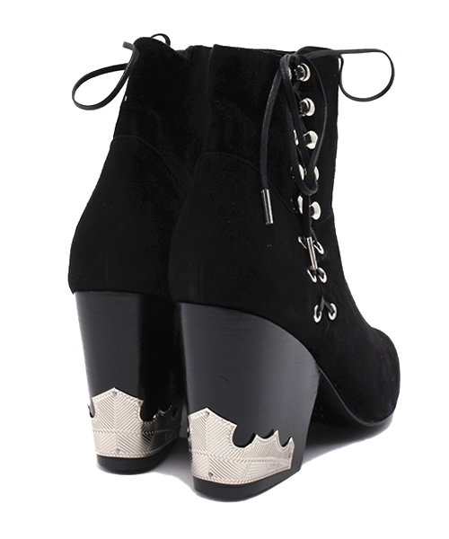 MIDWEST（ミッドウエスト）の「TOGA PULLA スウェードレースアップブーツ（ブーツ・レディース・ブラック・37/36/38）」の6枚目の写真