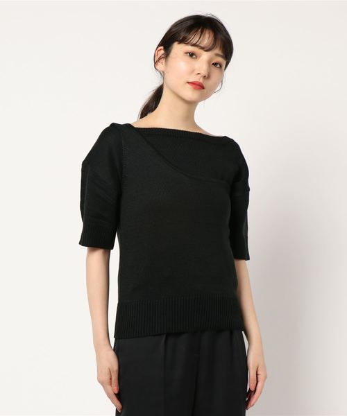 KOBE LETTUCE(コウベレタス)の「ワンショルダータンクトップ+サマーニットプルオーバー2点セット(ニット/セーター・レディース・ブラック/ベージュ/オフホワイト/グリーン系その他・FREE)」の3枚目の写真