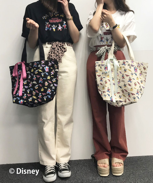 one after another NICE CLAUP（ワンアフターアナザーナイスクラップ）の「ミッキーマウス＆フレンズ/Tシャツ（Tシャツ/カットソー・レディース・オフホワイト/ブラック・FREE）」の9枚目の写真