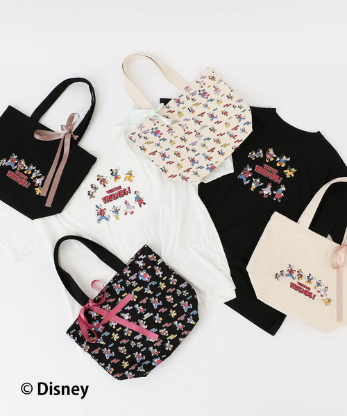 one after another NICE CLAUP（ワンアフターアナザーナイスクラップ）の「ミッキーマウス＆フレンズ/Tシャツ（Tシャツ/カットソー・レディース・オフホワイト/ブラック・FREE）」の8枚目の写真