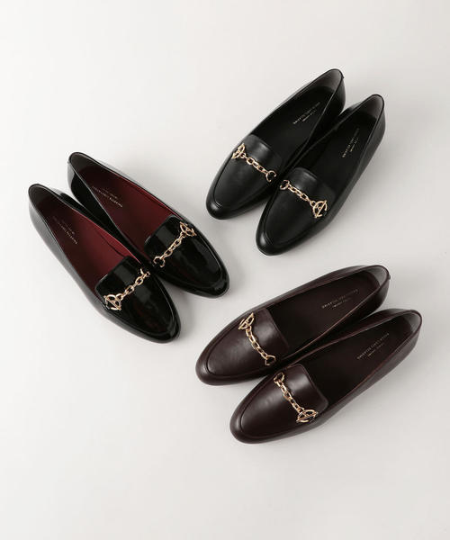 green label relaxing（グリーンレーベルリラクシング）の「★FM リングチェーンモカ フラットシューズ(2cmヒール)（ローファー・レディース・ダークブラウン/その他1/ブラック・24.5cm/25cm/23cm/22.5cm/24cm/23.5cm/22cm）」の4枚目の写真