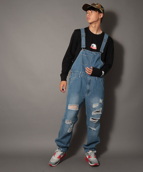 Jungle Storm(ジャングルストーム)の「【JUNGLE STORM】ダメージ加工オーバーオール(サロペット/オーバーオール・メンズ・ブルー/サックスブルー・FREE)」の15枚目の写真