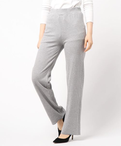 Born（ボーン）の「Born Stretch Rib Easy Pants/ボーン ストレッチ イージー パンツ（その他パンツ・レディース・杢グレー/ネイビー・FREE）」の6枚目の写真