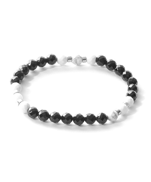 JOKER（ジョーカー）の「6㎜コンビネーションオニキスブレスレット（ブレスレット・メンズ・ホワイト/その他/その他2/その他3・FREE）」の2枚目の写真