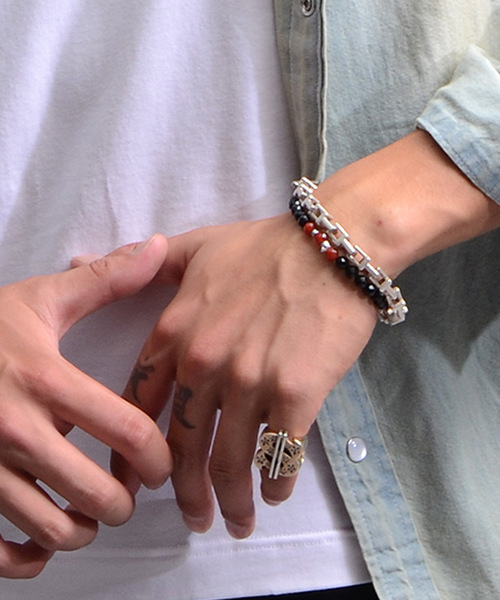 JOKER（ジョーカー）の「6㎜コンビネーションオニキスブレスレット（ブレスレット・メンズ・ホワイト/その他/その他2/その他3・FREE）」の6枚目の写真