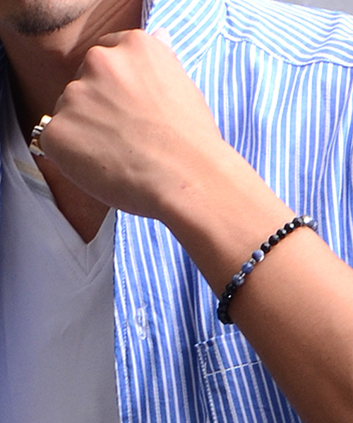 JOKER（ジョーカー）の「6㎜コンビネーションオニキスブレスレット（ブレスレット・メンズ・ホワイト/その他/その他2/その他3・FREE）」の7枚目の写真