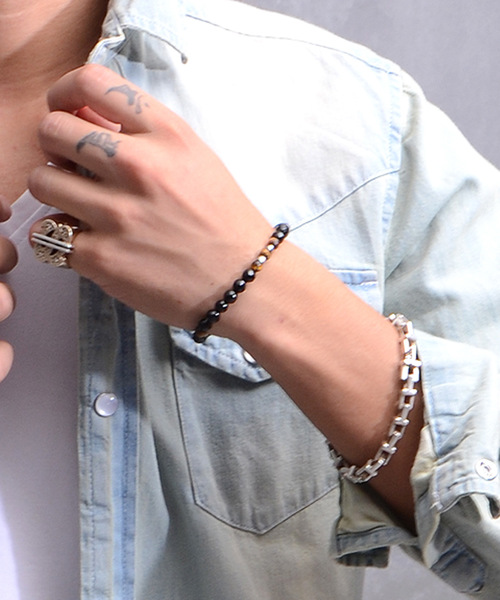 JOKER（ジョーカー）の「6㎜コンビネーションオニキスブレスレット（ブレスレット・メンズ・ホワイト/その他/その他2/その他3・FREE）」の8枚目の写真