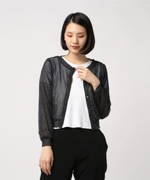 ラメ混ニットソー　カーデガン