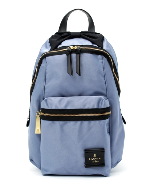 LANVIN en Bleu（ランバンオンブルー）の「トロカデロ リボンモチーフ ナイロンリュック（バックパック/リュック・レディース・ブラック/グリーン/カーキ/ネイビー/パープル/シルバー/ゴールド/オリーブ/グレー/ベージュ/ブルー/ピンク/シャンパン/ブラウン/グレイッシュベージュ/ベージュ系その他/ネイビー系・フリー/FREE）」の11枚目の写真